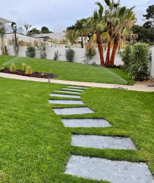 Allée jardin avec dalle en ardoise par Ambiance Paysage 13