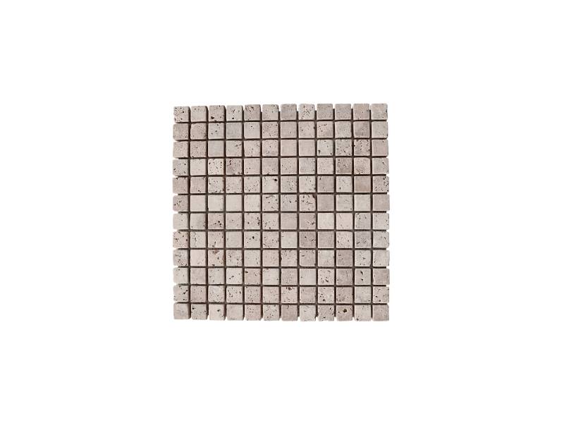 Plaque mosaïque travertin 2,3x2,3 cm
