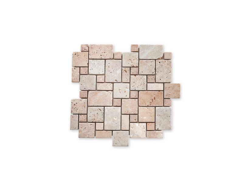 Plaque mosaïque travertin 2,3x2,3cm