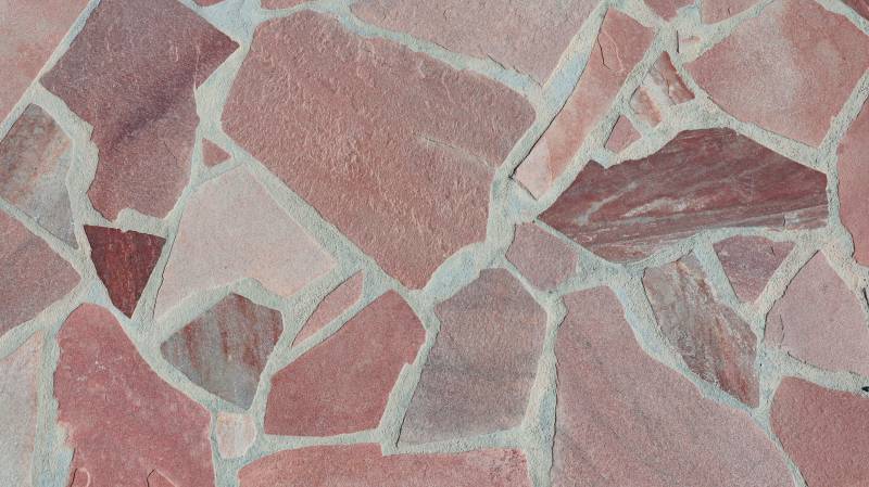 Opus incertum quartzite rose
